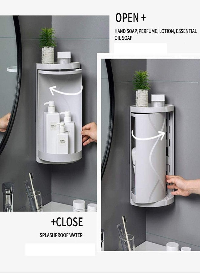 MUGATH Bathroom Corner Shelf | 360 Degree Rotating Triangle Shelf | Cosmetic Storage Rack | Multi-Tier Corner Shelf Organizer for Kitchen, Bathroom & Home (Small) - Image 5